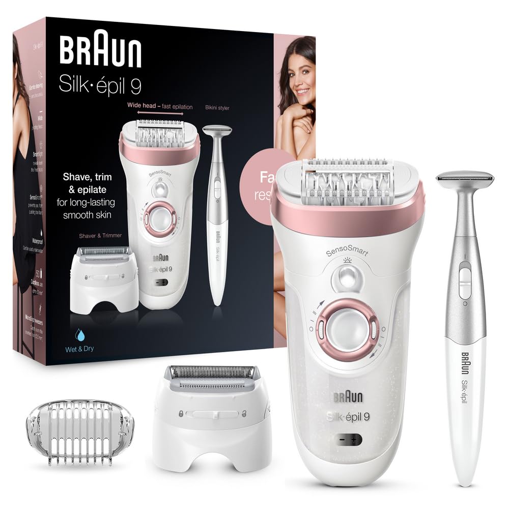 Braun Silk-épil 9 9-890, Facial Hair Removal for Women, Hair